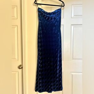 Scott McClintock Royal Blue Velvet Maxi Dress